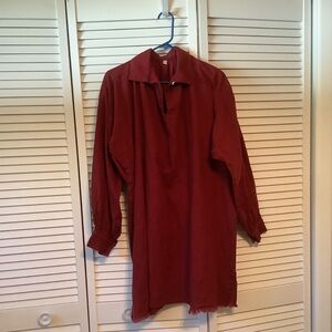 Pirate Medieval Renaissance Red Men’s Large Shirt